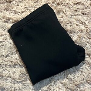 Just Cozy fur lined pants in black